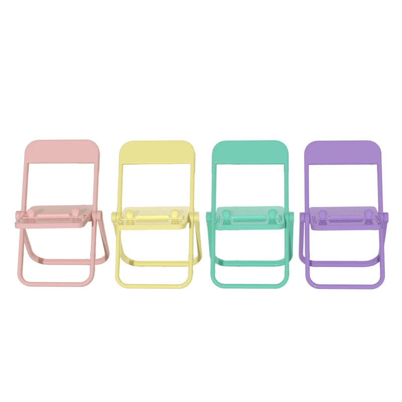 Chair Mobile Phone Stand Desktop Folding Convenient Lovely Gift Lazy Cell Phone Stand