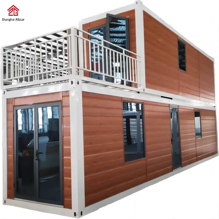 Design Cabin Assembled Structure Portable Container Allstar Prefabricated House Glass Modern Villa High Quality Customized