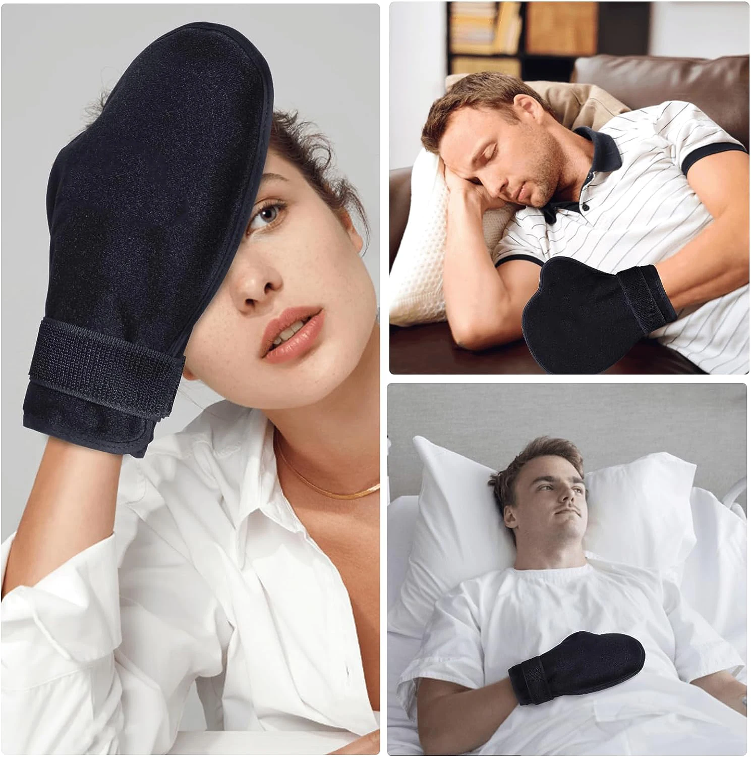 2023 Hot Selling Products Black Color Reusable Cold Mittens Pain Relief 2 Gel Ice Packs Hand Cold Therapy Ice Gloves