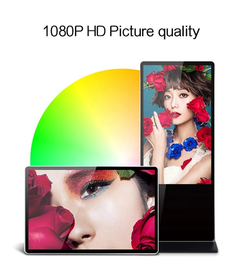 43inch electronic sign board advertising displayer electronic Digital signage TV stand LCD Screen shop advertising Display