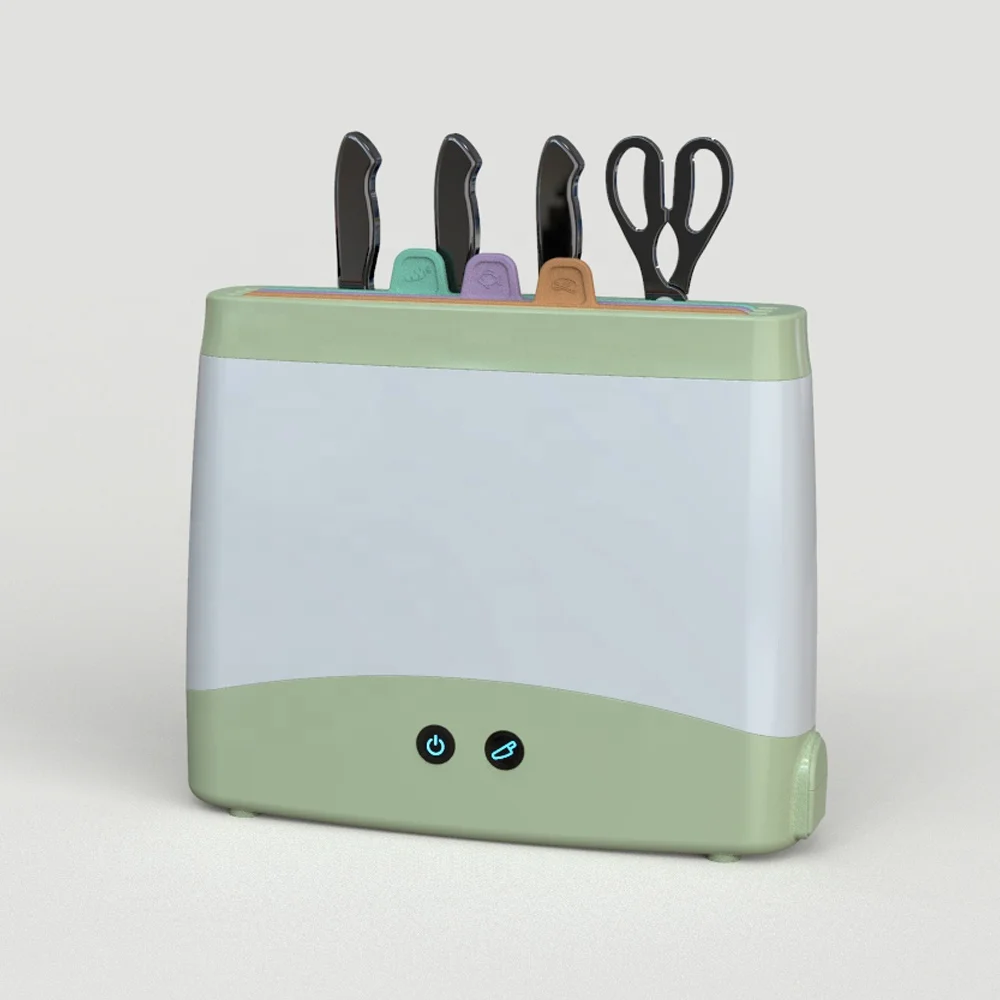 
sterilize knife disinfection with hidden sharpener knife block 
