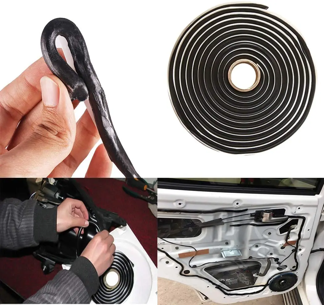 Car Rubber Sealant 4 Meters Butyl Glue Headlight Windshield Retrofit Reseal Hid Headlamps Taillight Shield Glue Tapes