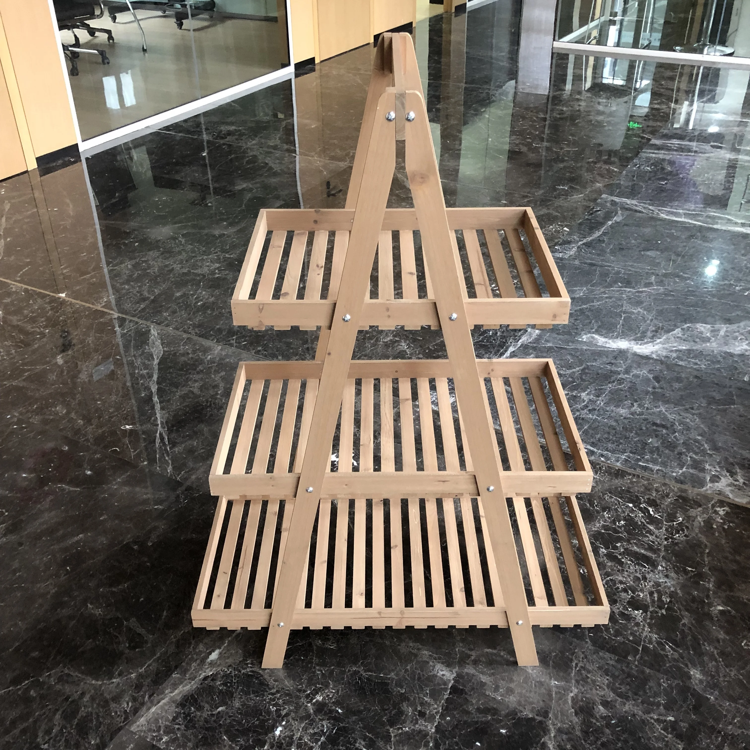 wooden flower  plant pot stand/shelf/rack