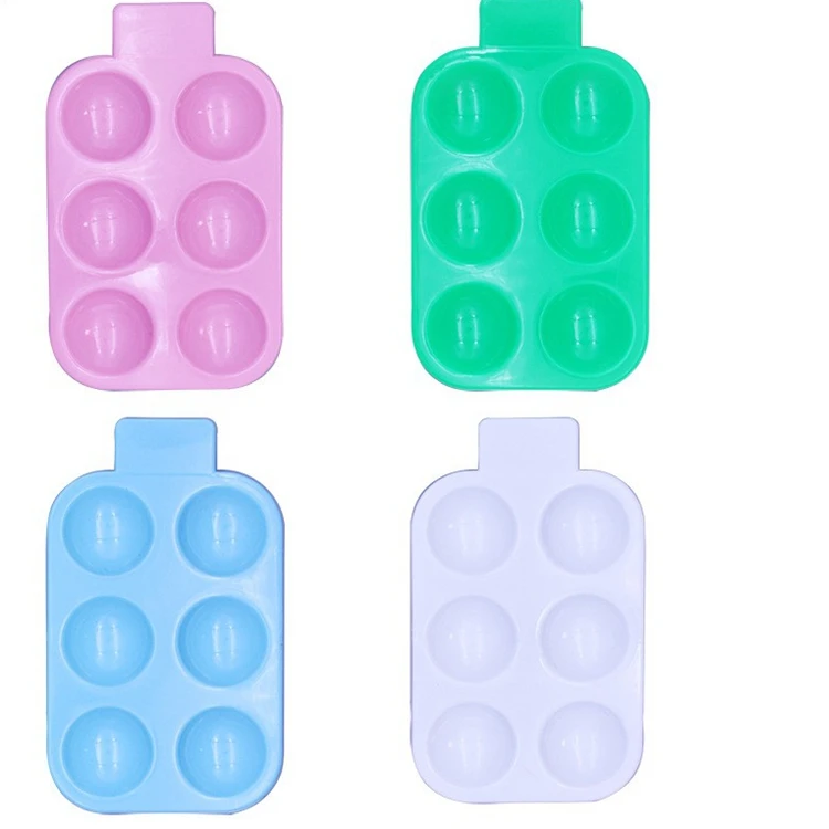 6 Holes Design Plastic Paint Drawing Tray For Gouache Watercolor Acrylic Oil Painting Palette