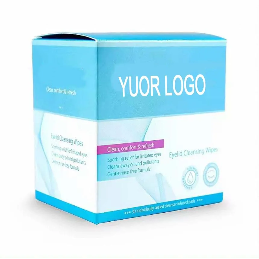 Влажные салфетки для чистки век натуральные ингредиенты с Чайным Деревом быстрое облегчение при блефарите и сухих красных веках