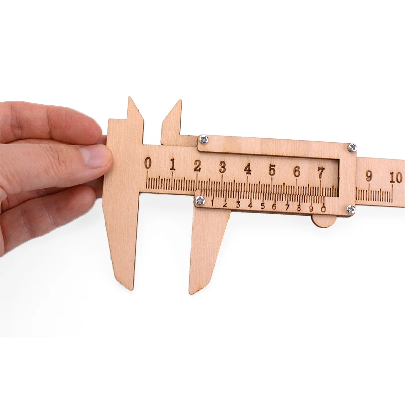 Custom vernier caliper diy stem wood toys interactive stem toys wooden kids toys