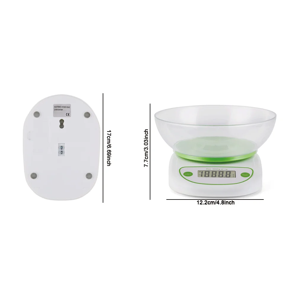 Popular Hot Sale 1g 5kg digital weighing kitchen electronic scale with bowl