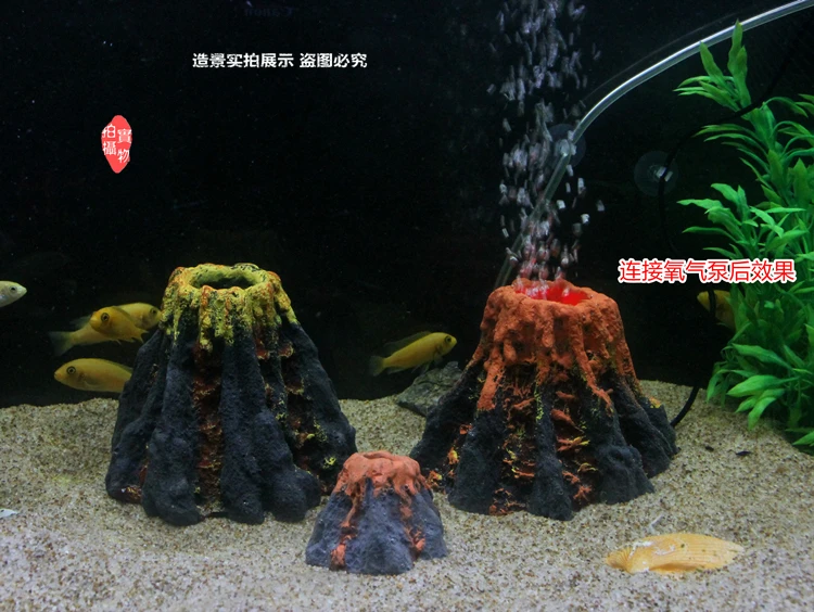 Aquarium interior landscaping decoration Aquarium spray oxygen oxygenation oxygen bubble simulation cave  set set set idea
