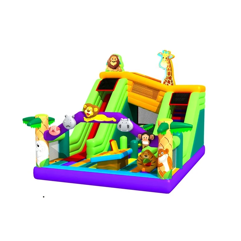Attractive appearance indoor Forest animal inflatable adult water slides amusement park