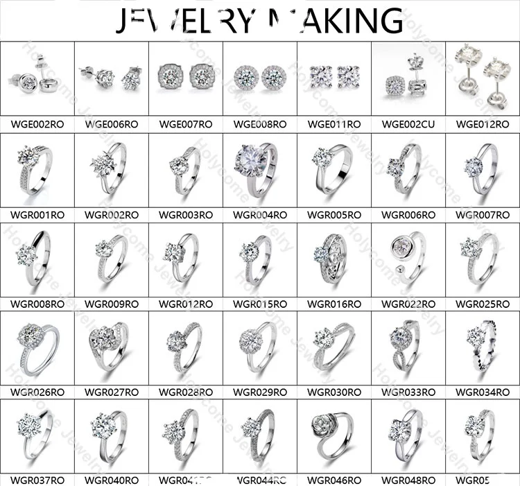 Three stones design 1ct VVS D diamond 925 silver material women moissanite ring