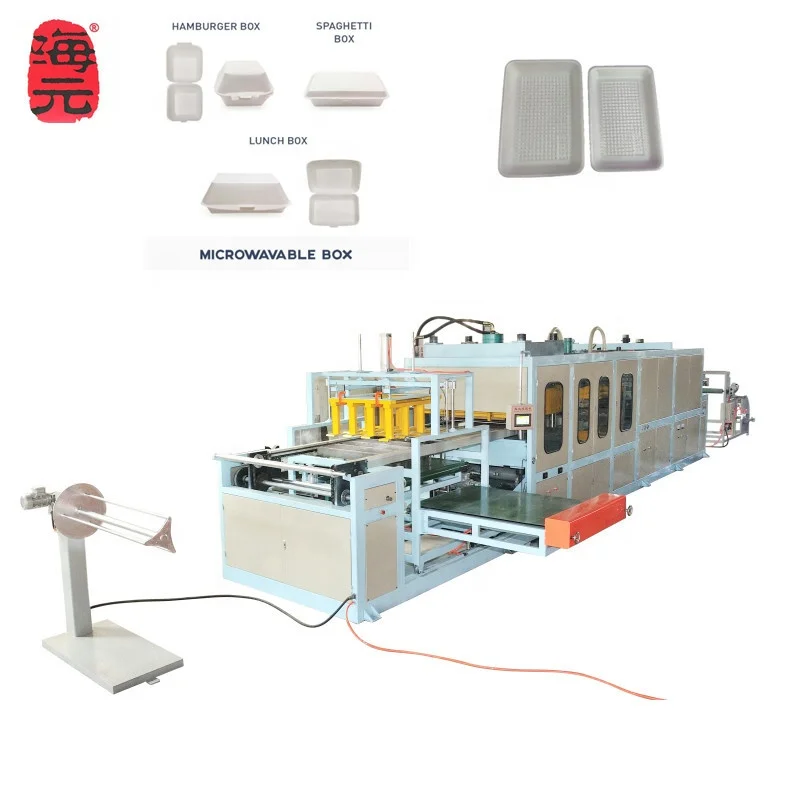 Fully automatic PS foam thermocol plate making machine take away food container production line styrofoam box making line