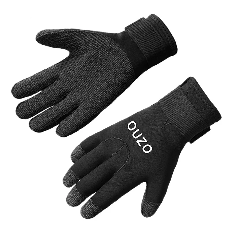 5mm diving gloves thickened warm wear-resistant cut and stab resistant CR gloves fish catching gloves factory