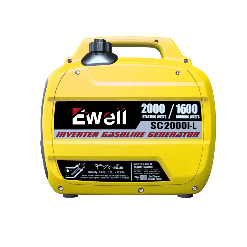 Ewell duel fuel portable silent gasoline generators 2KW power generator inverter