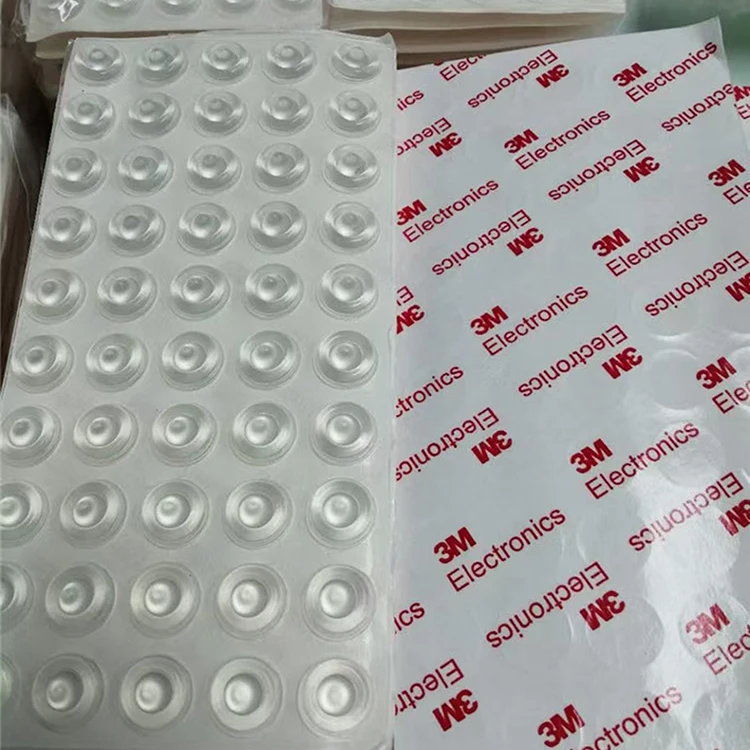 Clear Removable Sticky Adhesive Reusable Transparent Double Sided Round Nano Gel Mat for Wall Metal