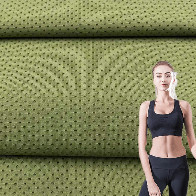 Breathable 83%Nylon 17%Spandex 170GSM Bird Eye Mesh Stretch Fabric Readystock For T-shirt Jersey Sportswear