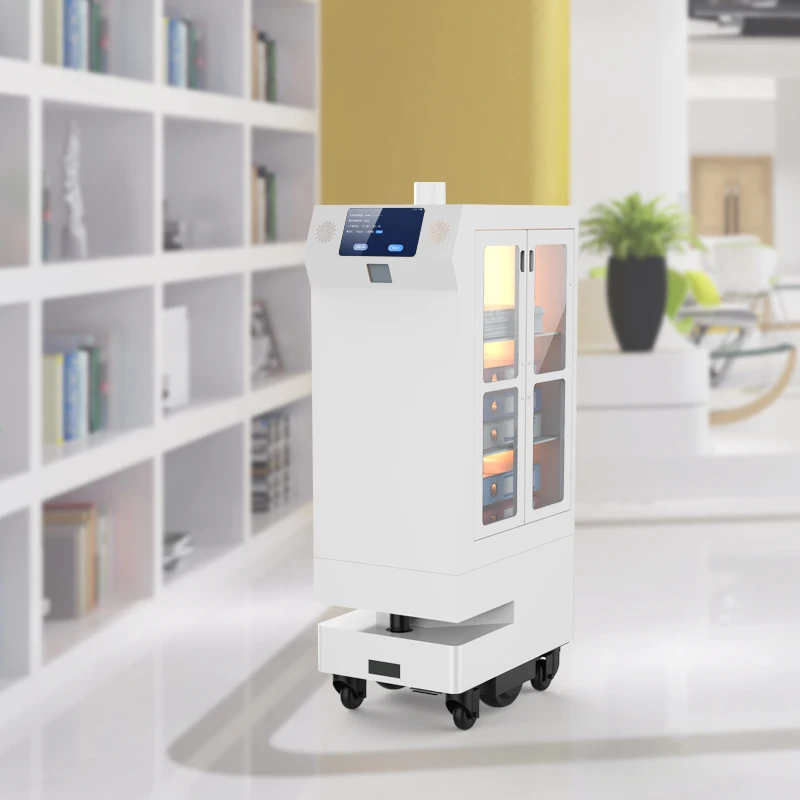 Delivery Robot Car Reeman Delivery Service Robot Intelligent Food Restaurant Hospital Delivery  Robot