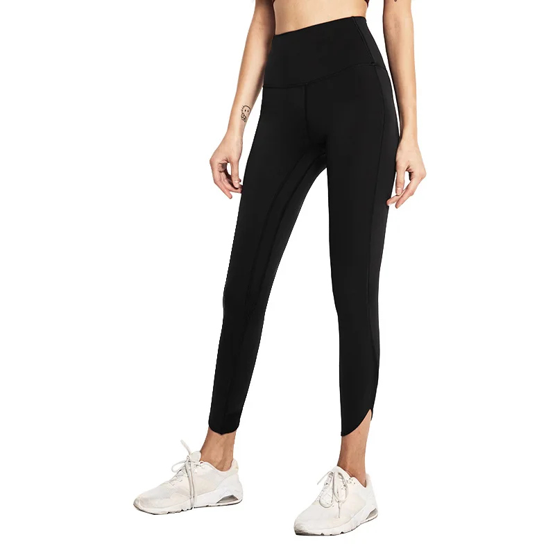 
high waist leggings for women yoga leggings cropped trousers with nylon material 
