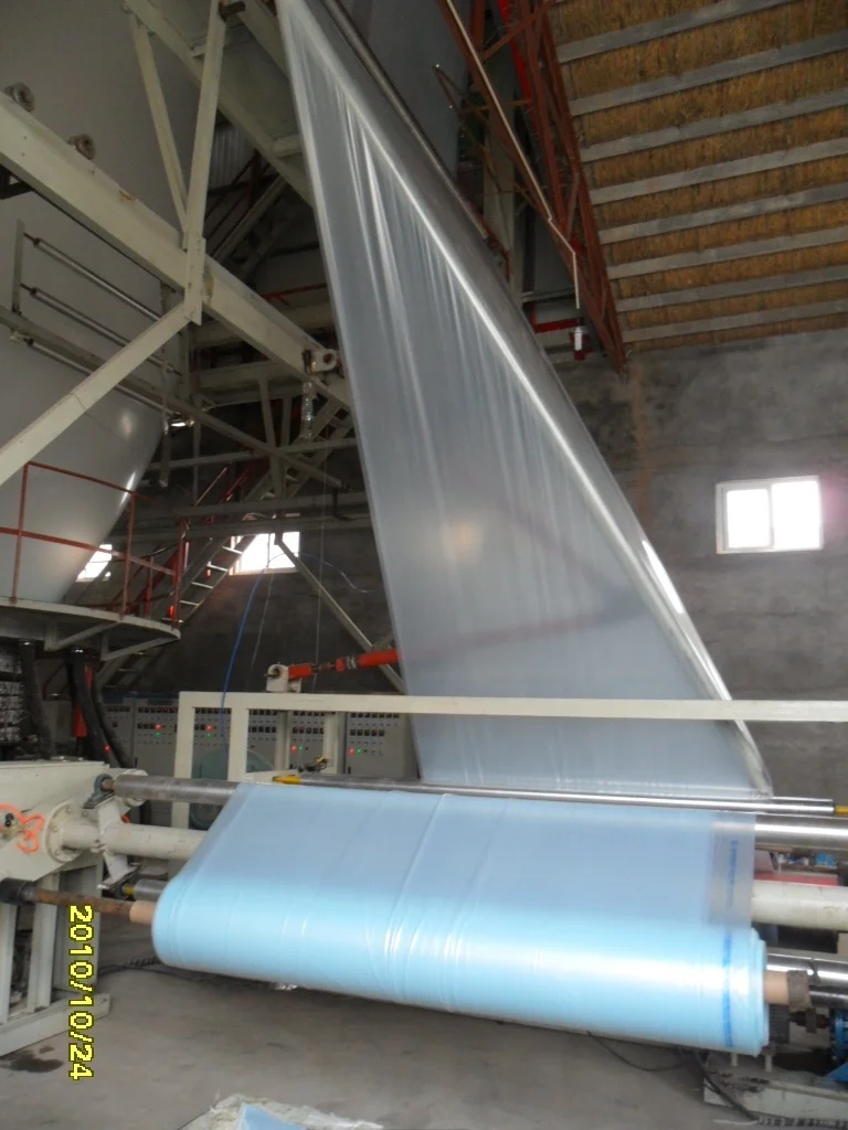 2023 new three-layer plastic extruder machine polyethylene greenhouse film blowing machine price