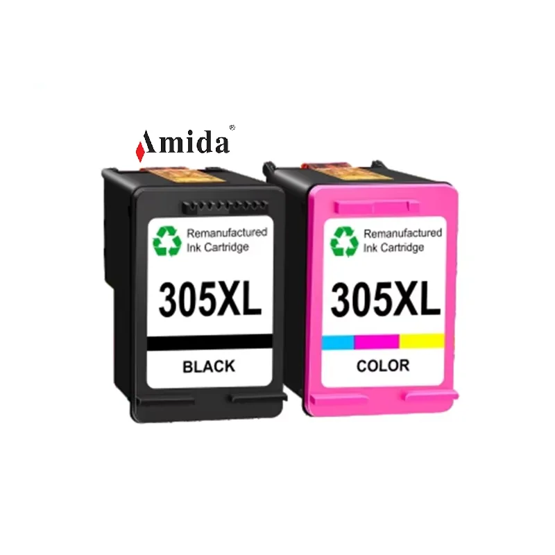 Amida Inks 305XL 305 XL Восстановленный совместимый Deskjet OfficeJet цветной струйный картридж для HP