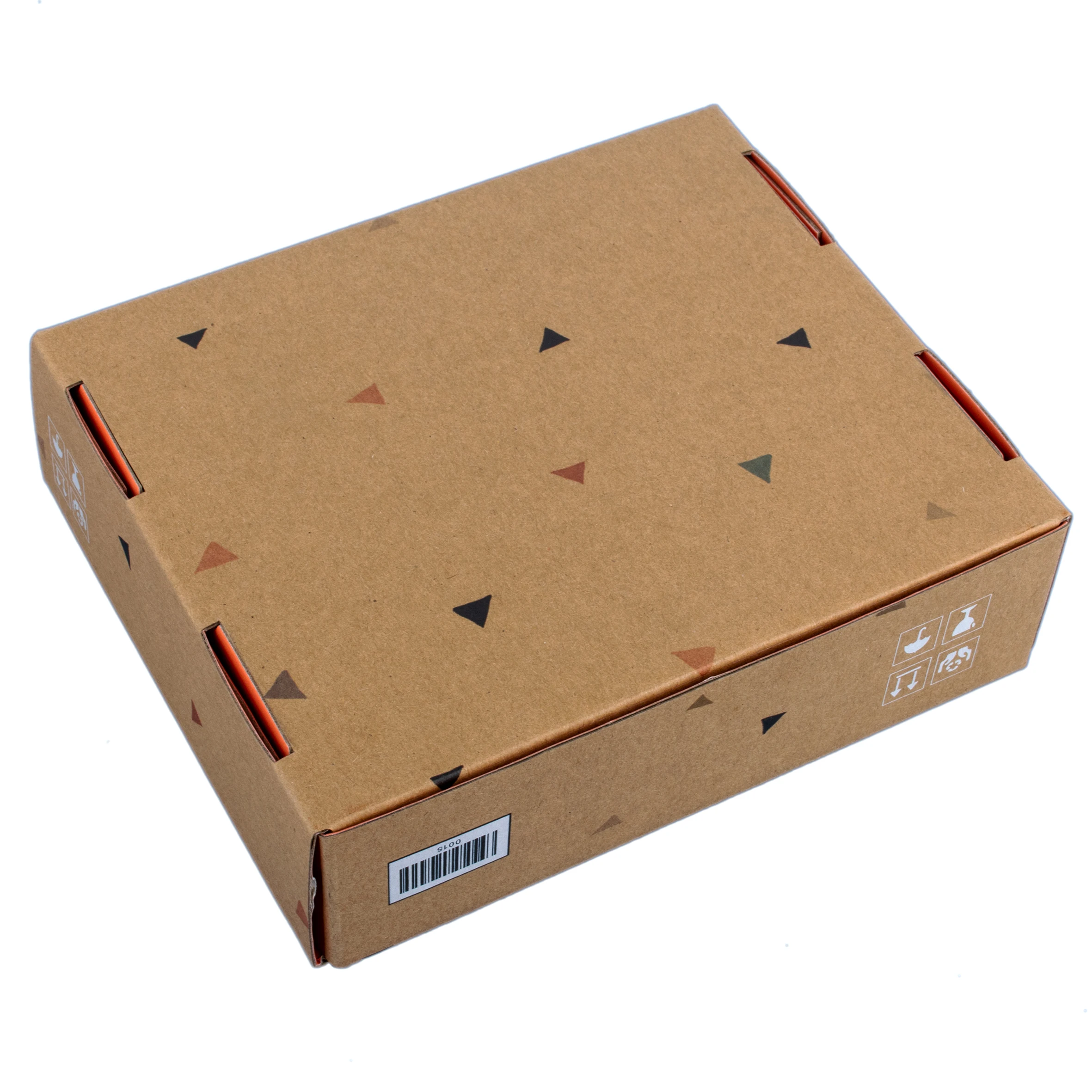 
One Piece Customer Design Kraft Paper gift Corrugated Paper Packing Color mail Box 
