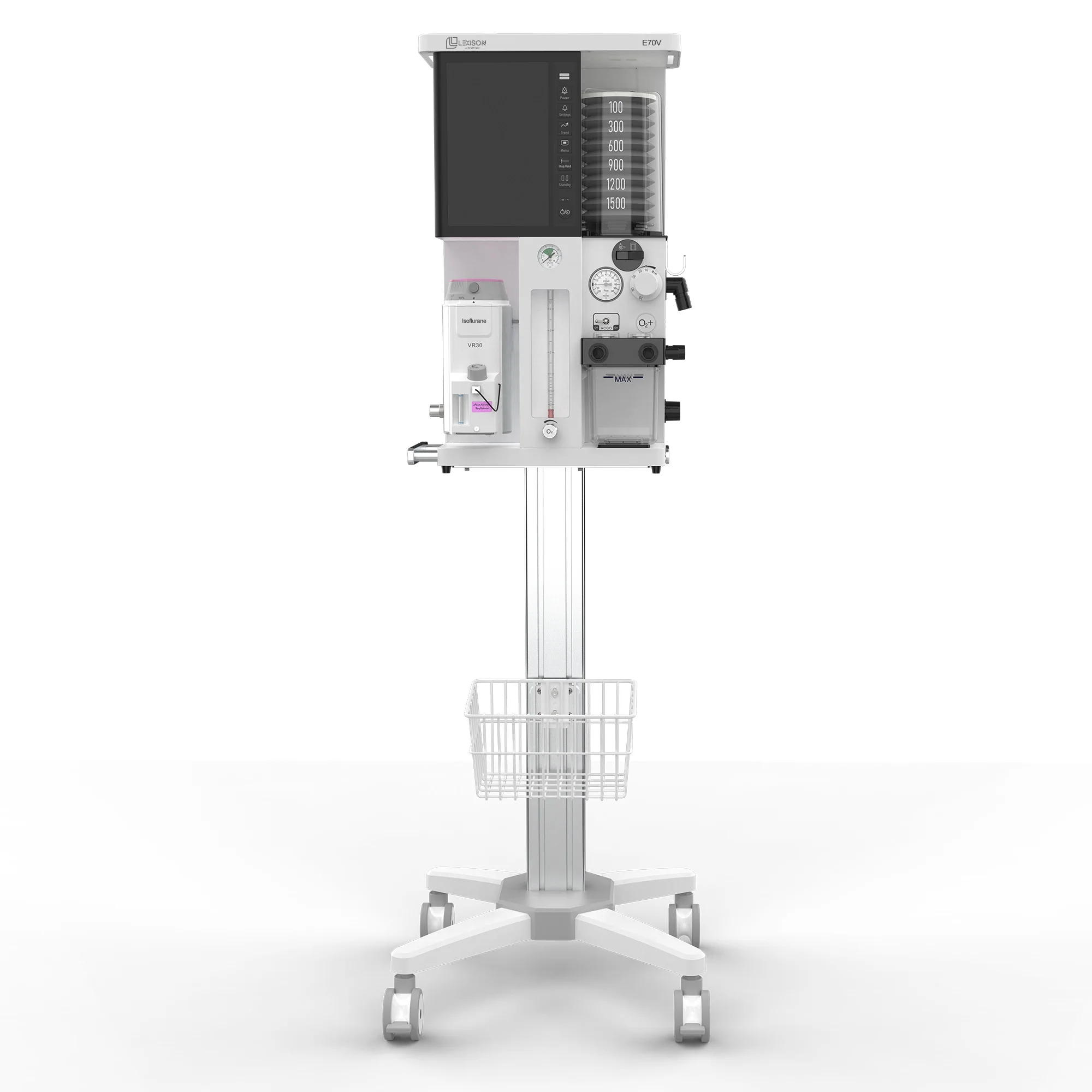 Lexison PRAT-E70V High quality Mobile Veterinary use Turbine Driven Ultra-compact Anesthesia Machine with ventilator