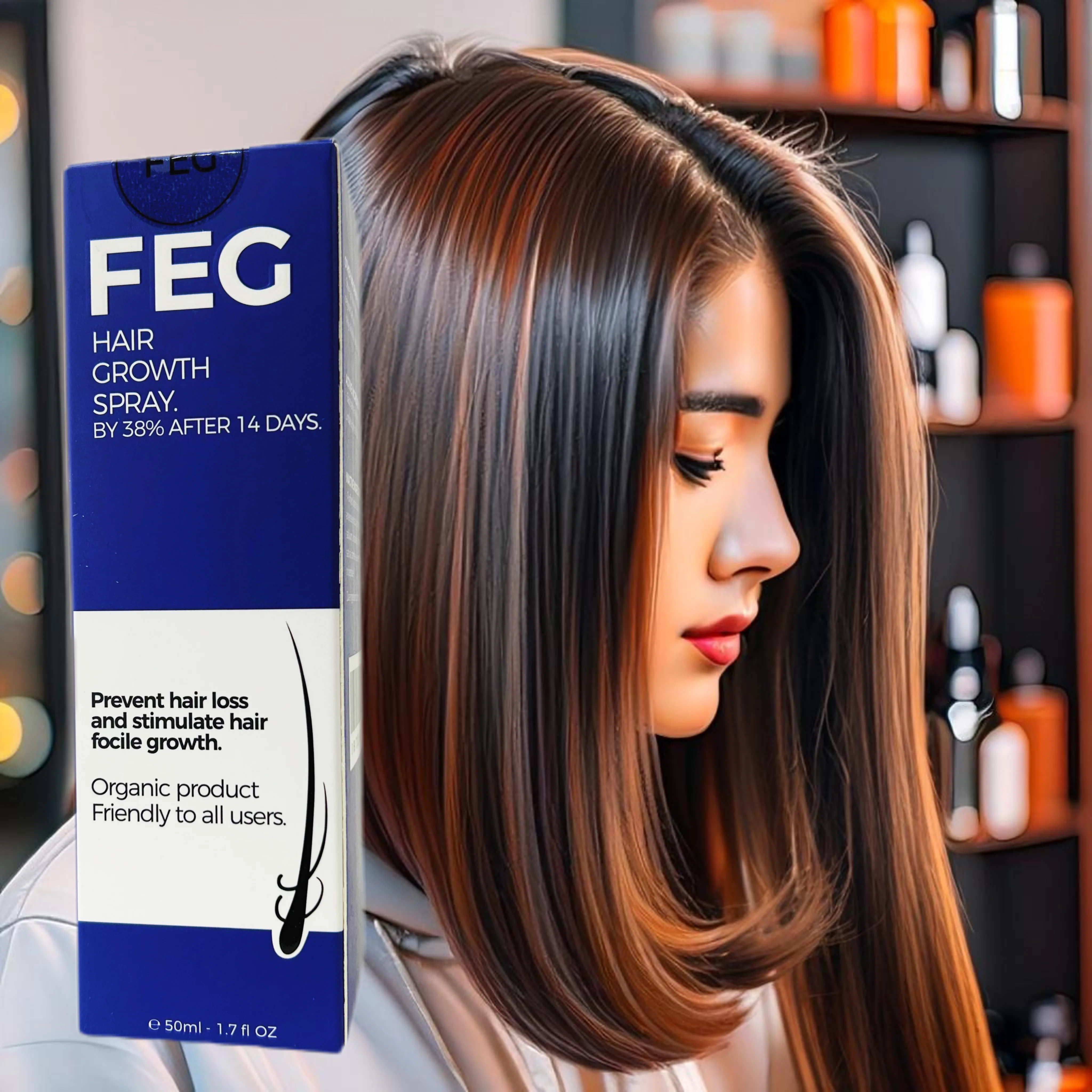 FEG Organic Anti Hair Loss Hair Growth Oil feg hair growth spray