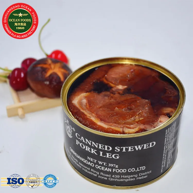 Wholesale Ready to Eat Canned Food 397g Meat Canned Pork leg