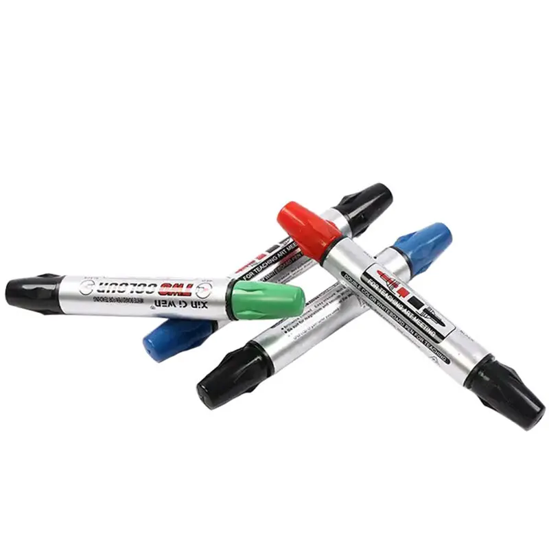 BECOL Wholesale Oil Based Bullet Point Whiteboard Marker Pen Dry Erase Double Head Whiteboard Markers for Office