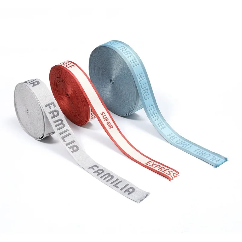 Band Nylon Jacquard Waistband Elastic Webbing 5 Cm Webbing Herringbone Plain Polyester Lettered Polyamide 25mm Jacquard Webbing