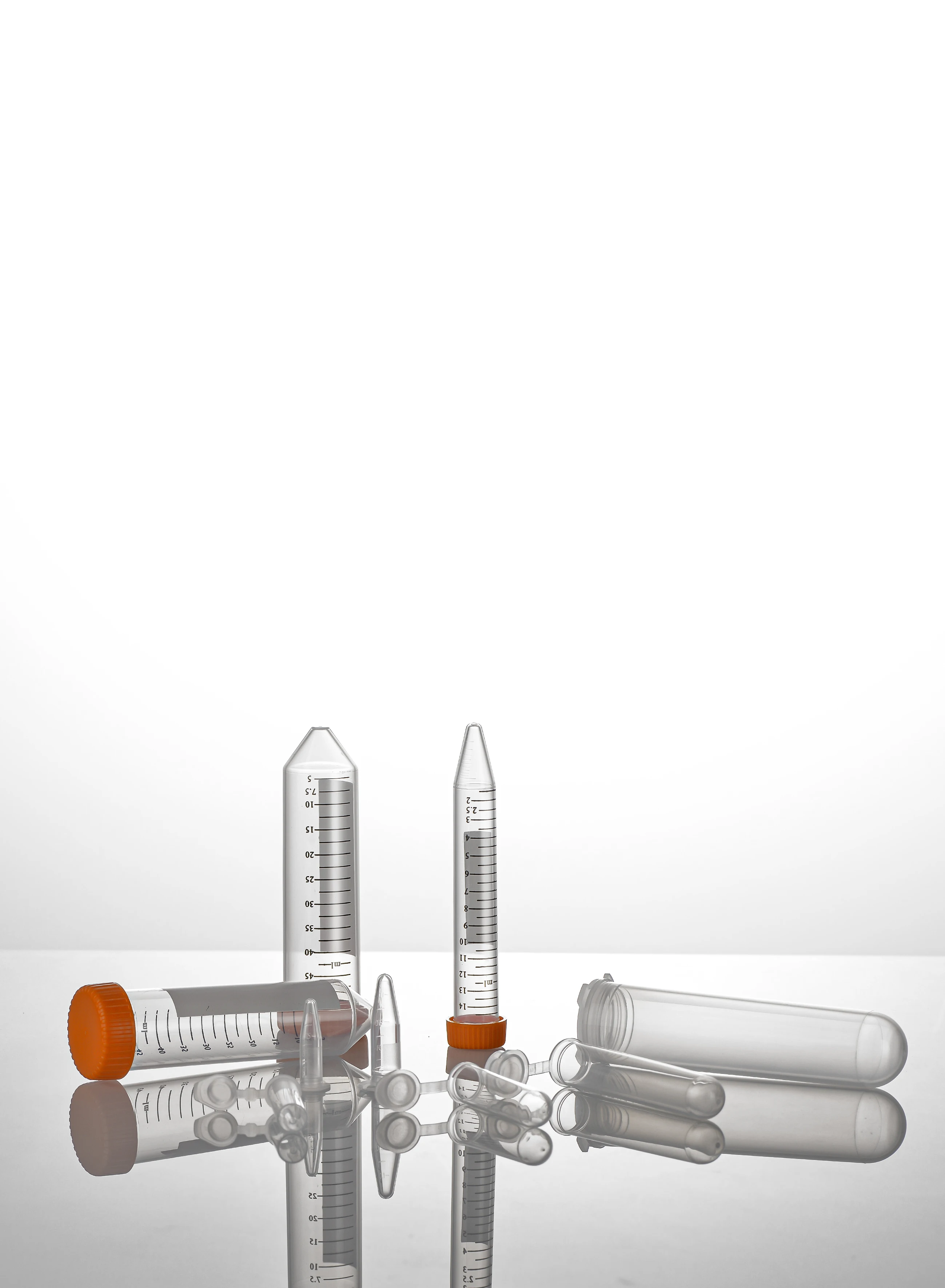 Лабораторный одноразовый Белый полипропиленовый пластик Градуированный 0 2 5 1 10 50 мл центрифуга пробирка