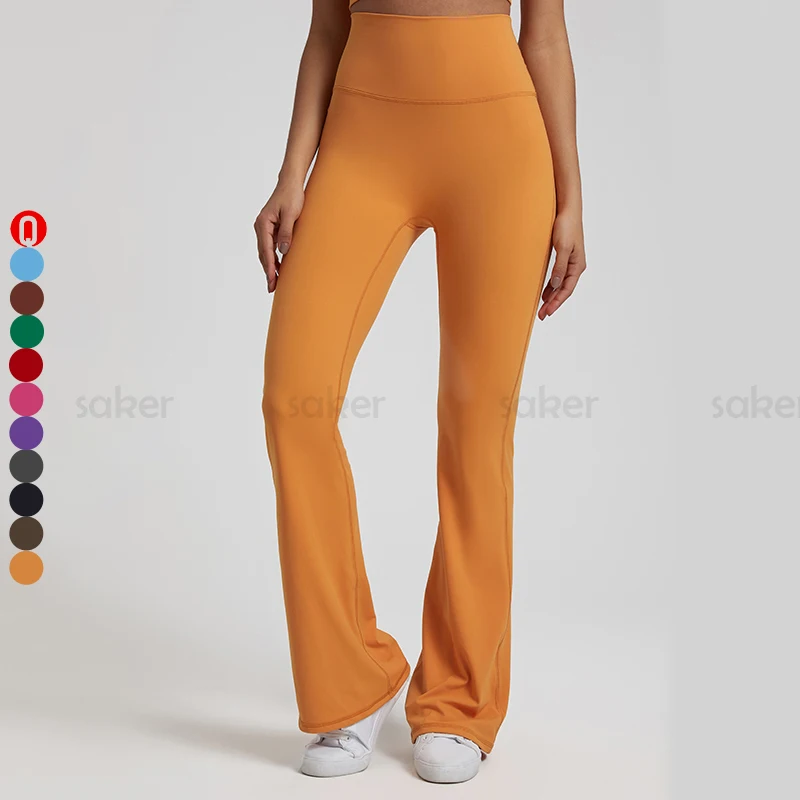 2023 new arrival high waist bell bottom yoga pants gym workout butt lift wide leg flared yoga leggings for women
