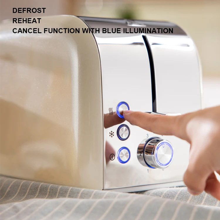 Breakfast Maker Kettle Toaster Set 2 Slice Pop Up Sandwich Toaster Electric Smart Retro Bread Toaster