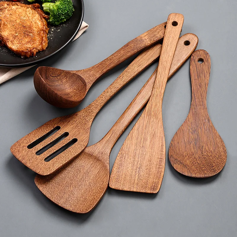 Wholesale High Quality Wood Kitchen Tools Gadgets Cooking Spatula in Stock