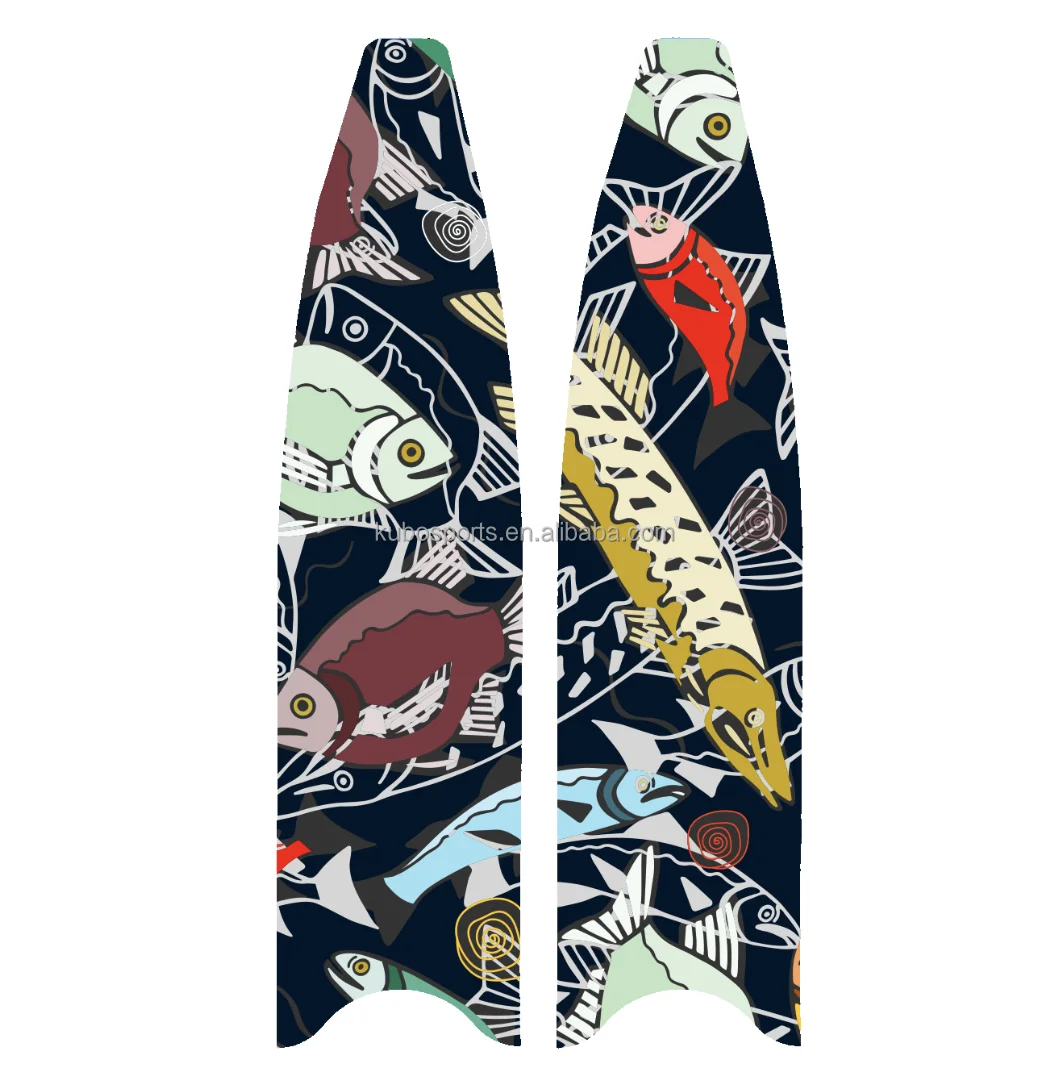 KUBO Carbon fiber free diving fins scuba snorkeling diving fins long flipper long freediving blade accessories fins