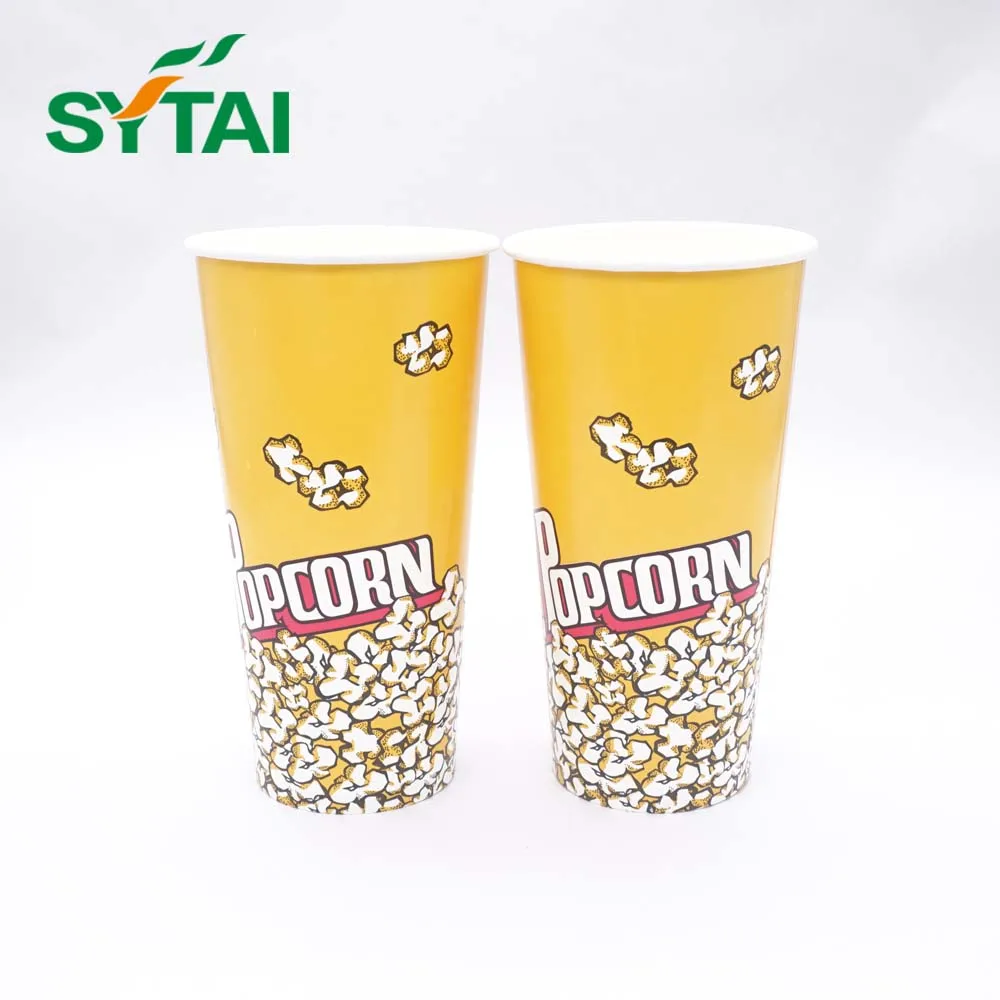 Novelty Movie theater party treat snacks buckets reusable popcorn packaging cup paper bucket for popcorn