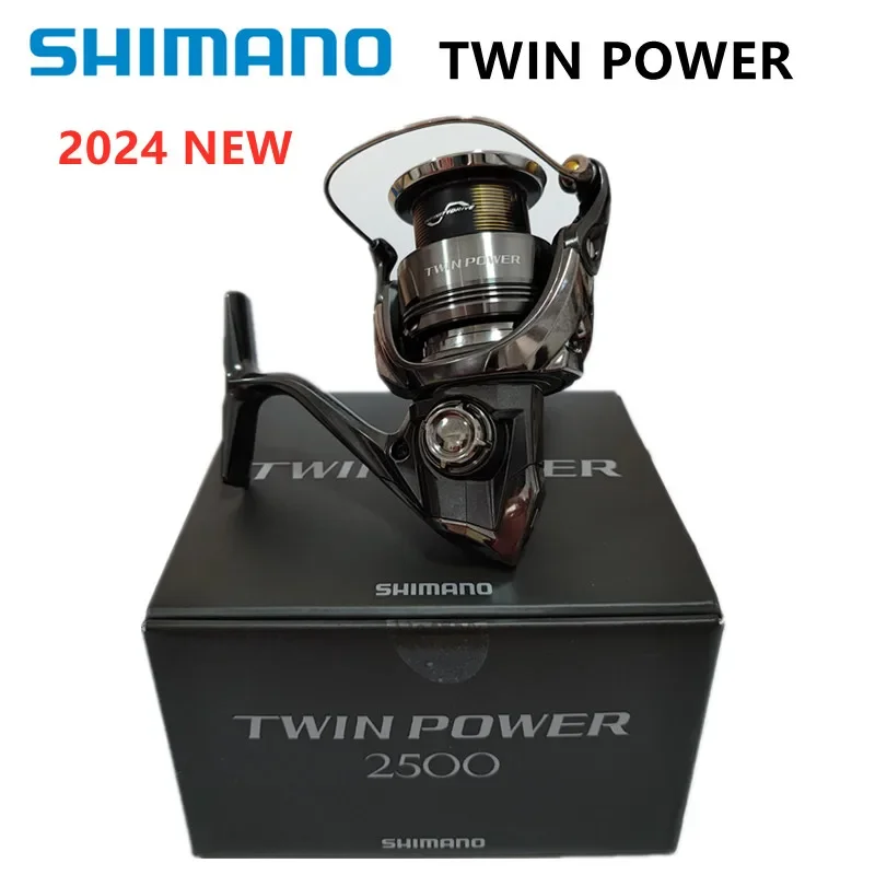 NEW Original 2024 Shimano Twin Power TWINPOWER Rotor Saltwater Spinning Fishing Reel C2000S 2500 C3000MHG 4000PG C5000XG 9+1BB