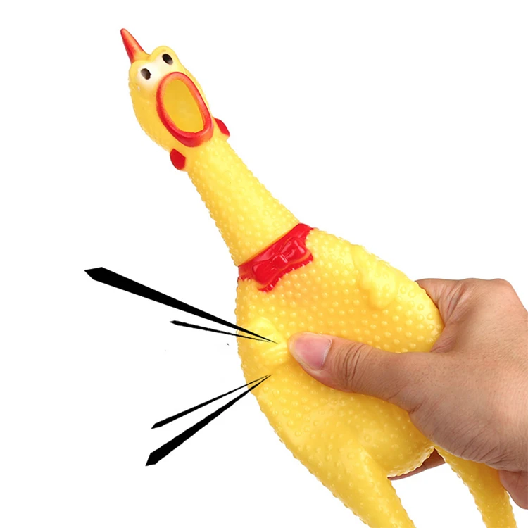 
Hot Sell Screaming Chicken Pets Dog Toys Squeeze Squeaky Sound Funny Toy Safety Rubber For Dogs Molar Chew Toys Wholesale 