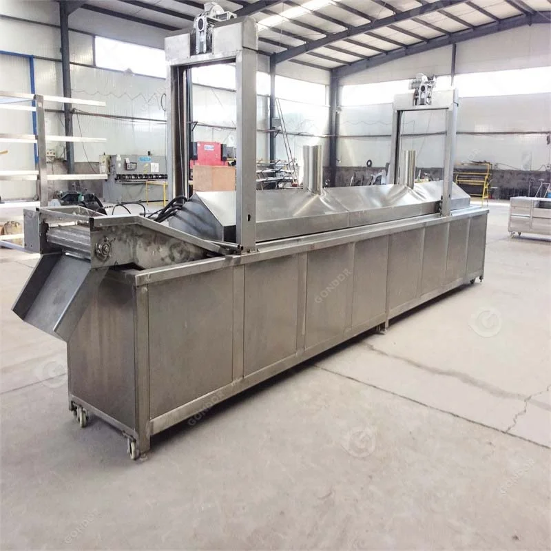 Automatic Freidora Continua De Snack Onion Fryer Large Peanut Sausage Fry Machine Fried Chicken Production