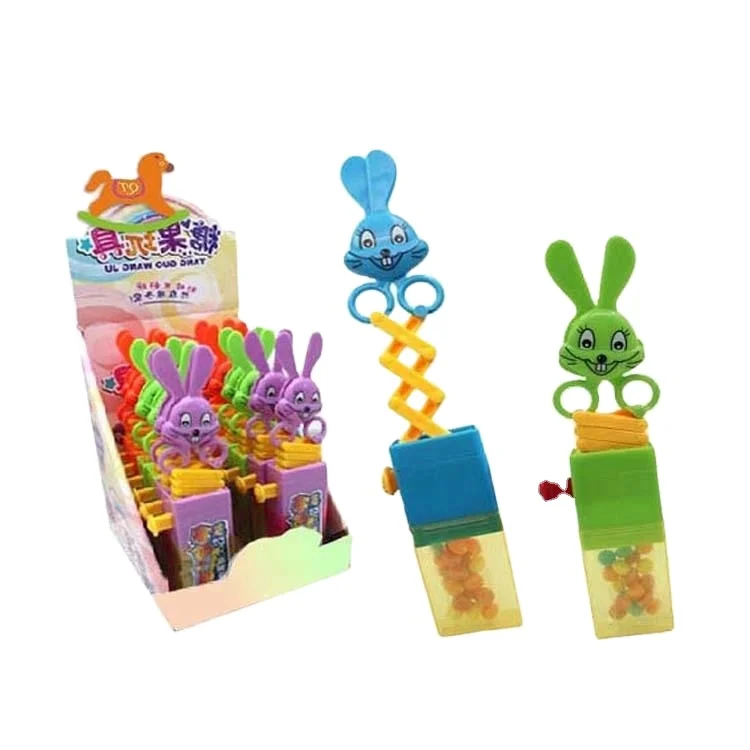 10g Good quality rabbit & scissor shape with sweet candy toy