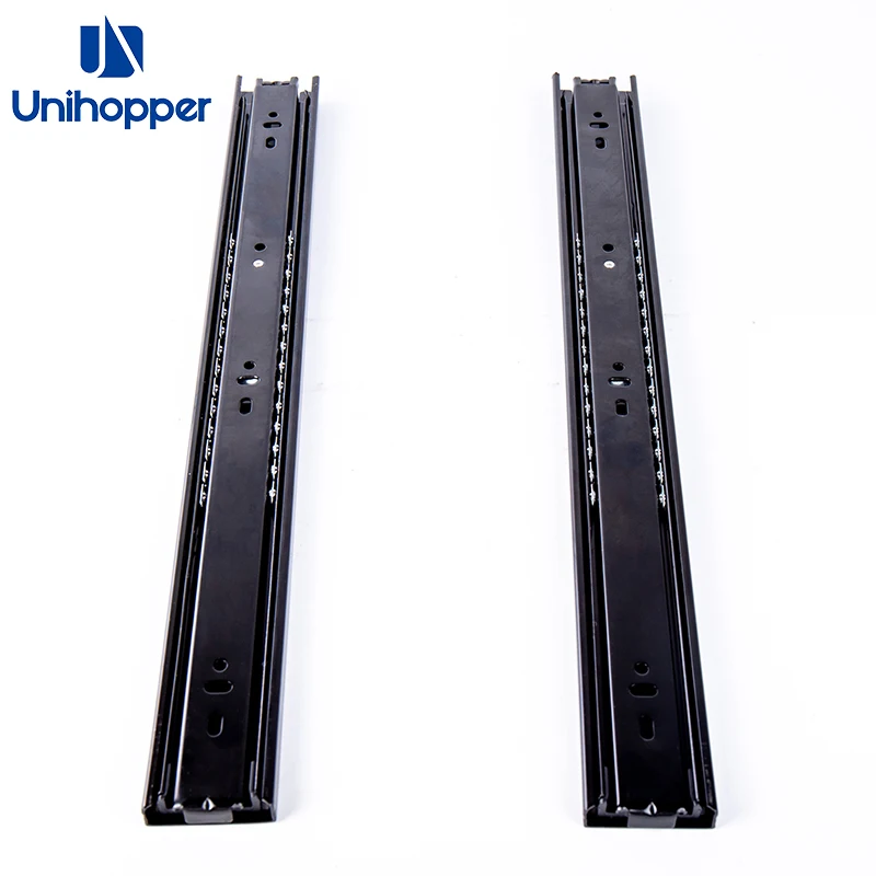 Unihopper 3 Fold Telescopic Drawer Rails Telescopic Channel Ball Bearing Slide Kitchen Cabinet Drawer Slide Rail