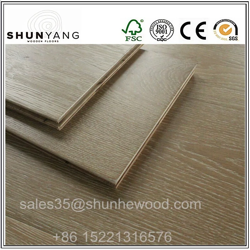 2018 Popular French Oak Brush Engineered Solid Hardwood Wooden Flooring