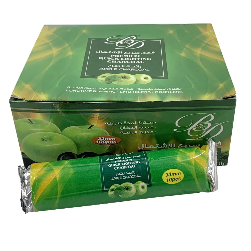 Таблетки YKS с яблоком, лимоном, клубничным ароматом, мгновенный свет, кальян, уголь для кальяна, для США