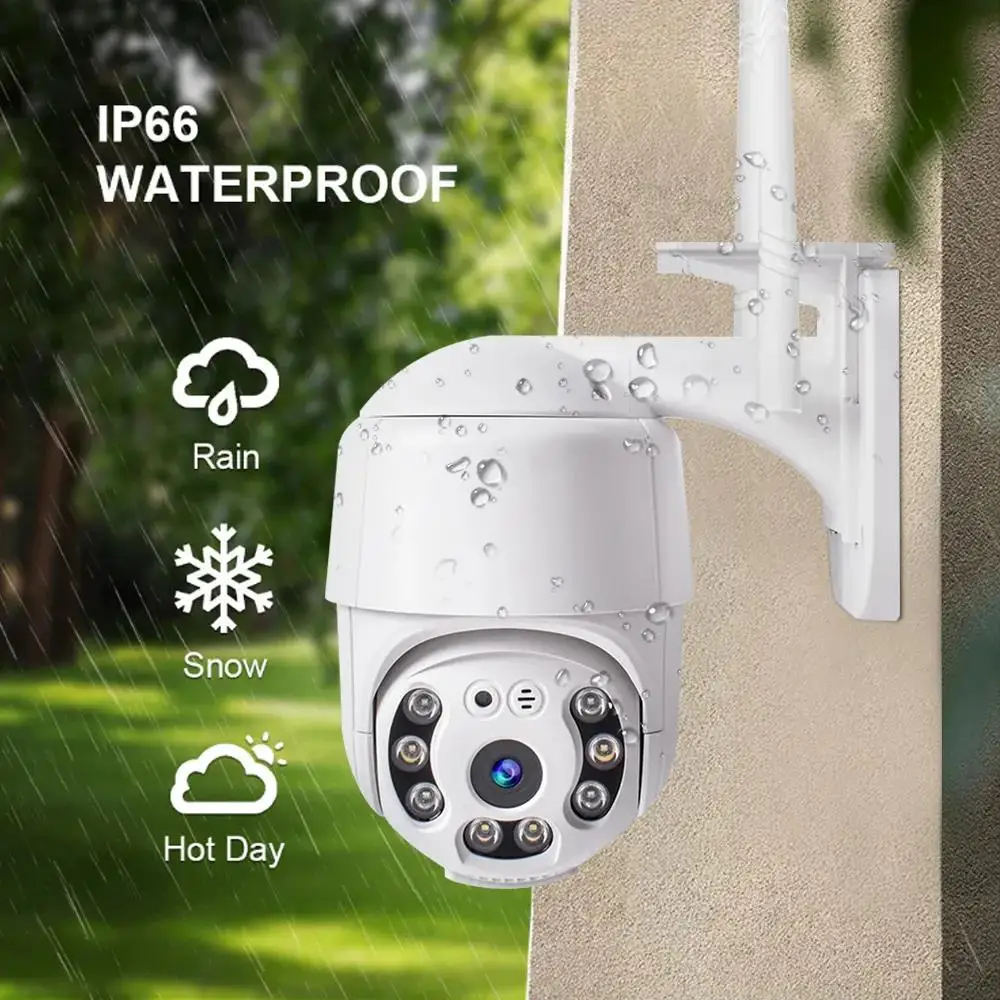 v380pro Hot Sale Smart WIFI Camera HD 2MP PTZ Outdoor Waterproof IP66 Wireless IP Camera CCTV V380 Camera Color Full Day
