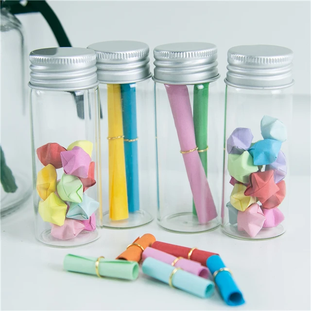 40ml Lovely Bottle with Metal Screw Silver Cap by Wholesale Customizable Messenger Bottles Selectable Size and Free Shipping