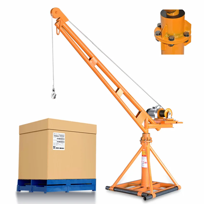 Конструкция 500 кг портативный Электрический мини-кран для электрического подъемника небольшой открытый бытовой Лифт