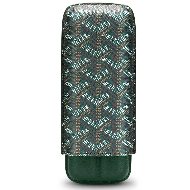 Portable Luxury Leather Cigar Humidor Case Moisturizer Box Cigar Storage Bag With Cigar Cutter Gift