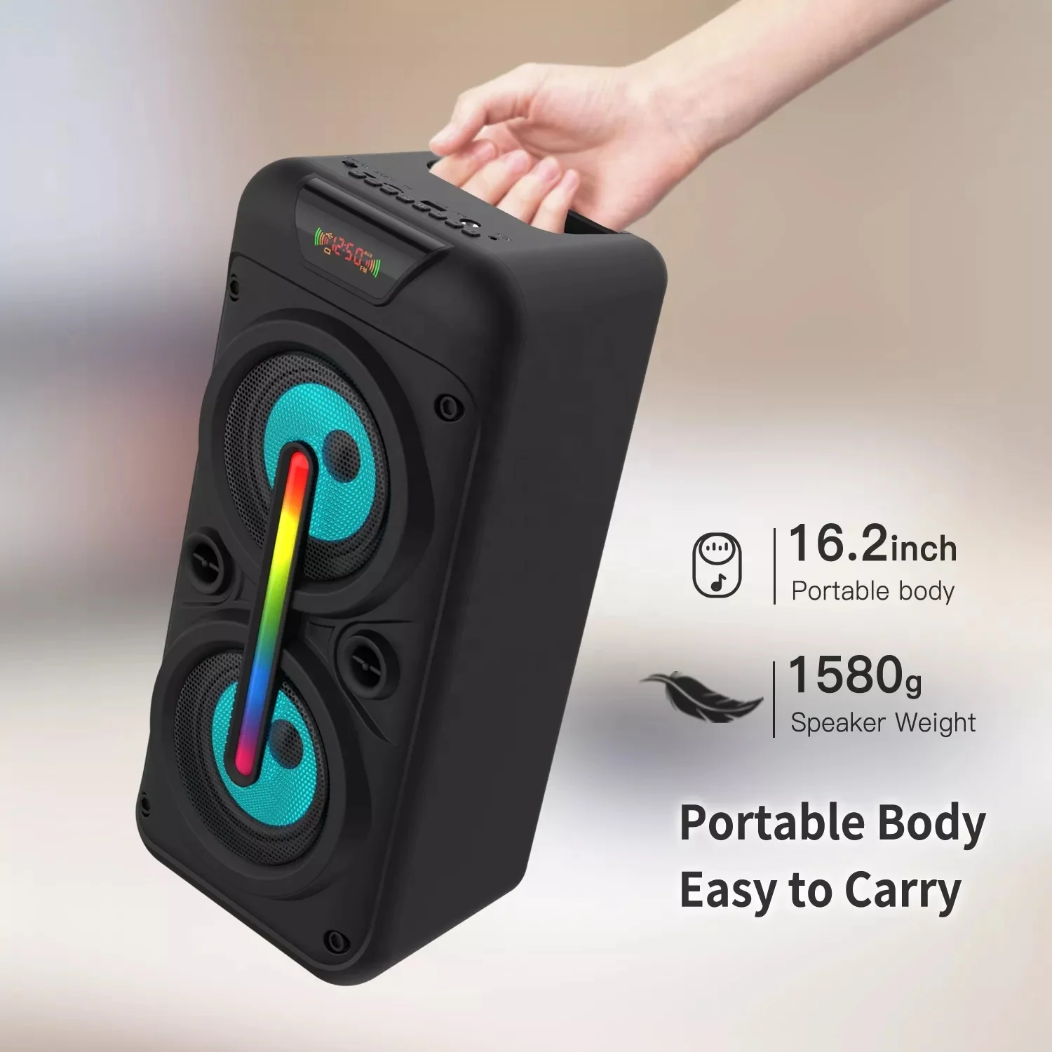 Big Power Portable Speaker Mp3 Player Music 3d Stereo Subwoofer Bass Loudspeaker Outdoor With Fm Radio Tf Card