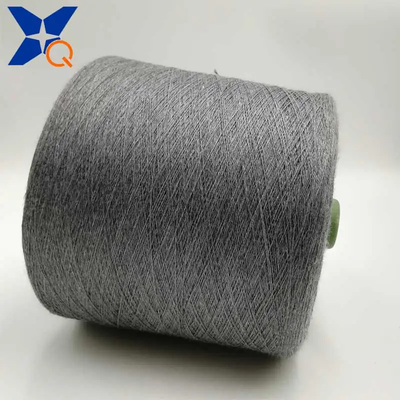 Nm26/2plies 35% carbon inside staple fiber blended  65% bulky acrylic  knitting touchscreen
