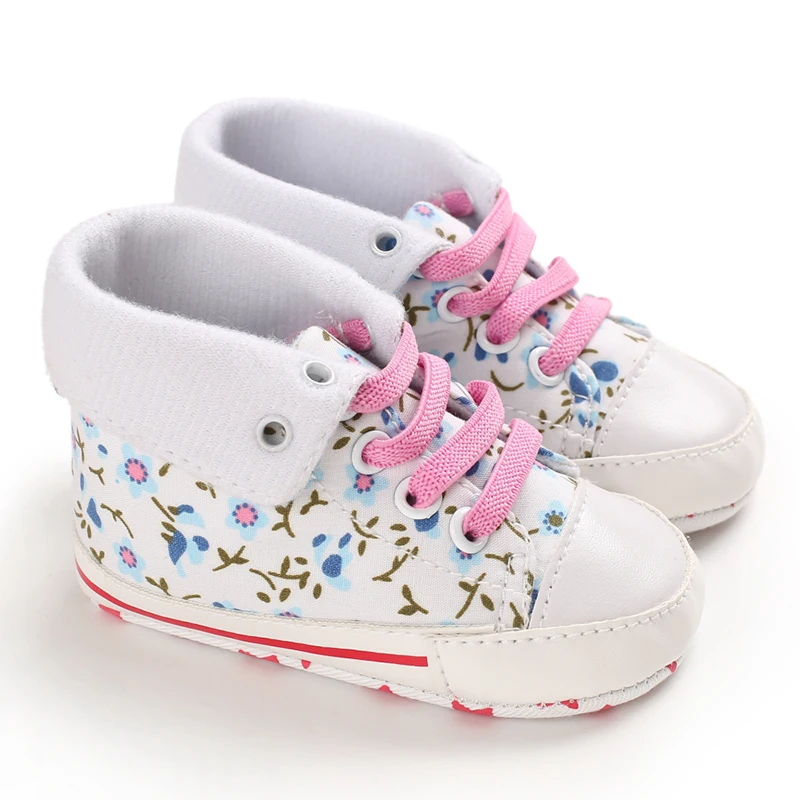 
wholesale canvas toddler first walkers girl baby shoes in bulk printed 