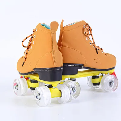 Factory wholesale cheap adjustable children kids quad inline roller skates 4 wheels flashing rollers shoes for kids